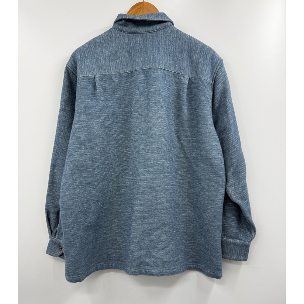 Pendleton Blue Heathered Knit Button Front Shirt … - image 5